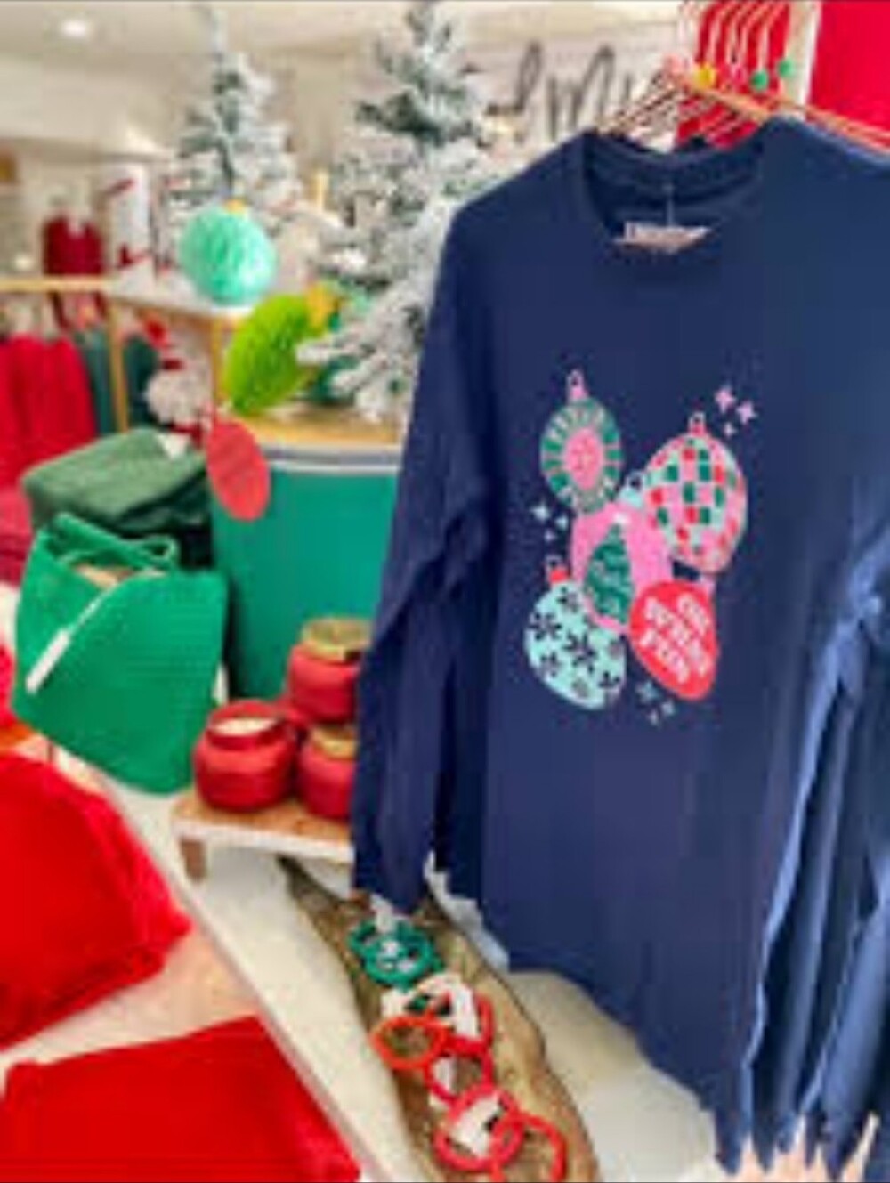"What Fun" Christmas Long-sleeved Tee Size Large NWT